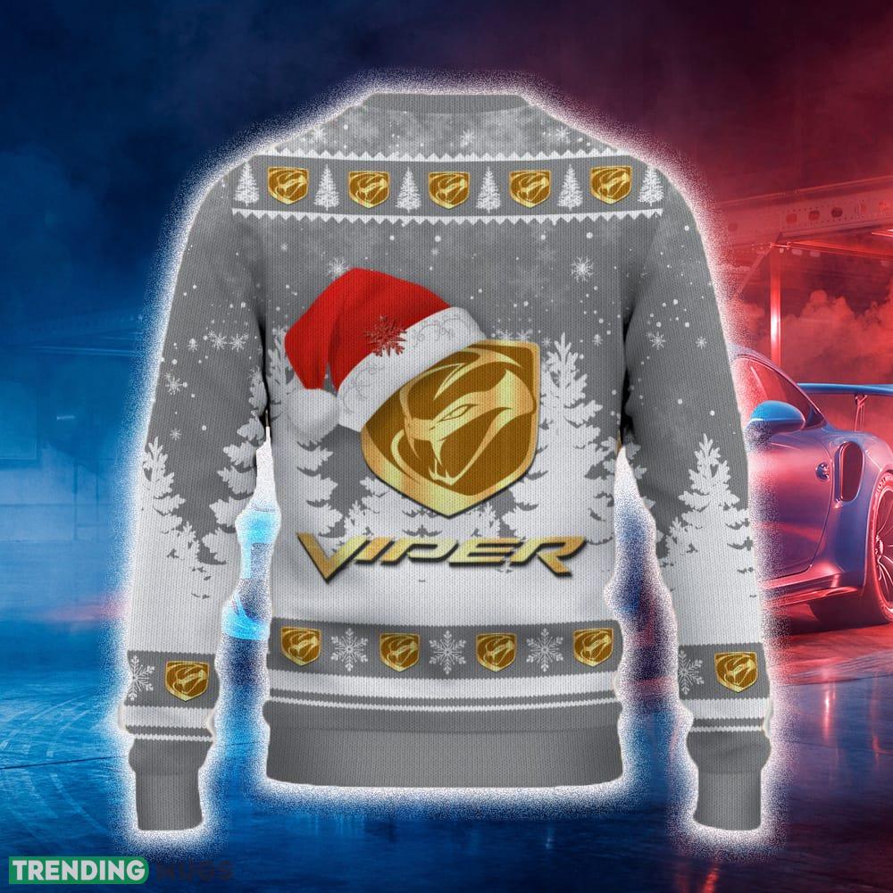 Dodge Viper Ugly Christmas Sweater Tree Santa Hat Car For Fans Gift Familys Holidays 3D Sweater Dodge Viper Ugly Christmas Sweater Tree Santa Hat Car For Fans Gift Familys Holidays 3D Sweater