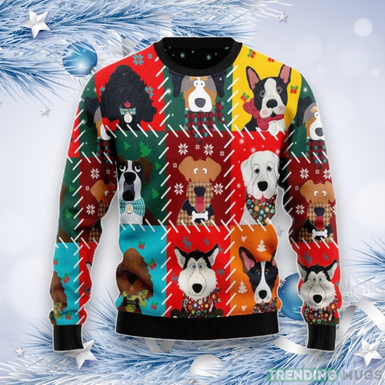 Dog Face Ugly Christmas Sweater, Gift For Christmas, Unisex Crewneck Sweater Product Photo 1 Dog Face Ugly Christmas Sweater, Gift For Christmas, Unisex Crewneck Sweater Product Photo 1