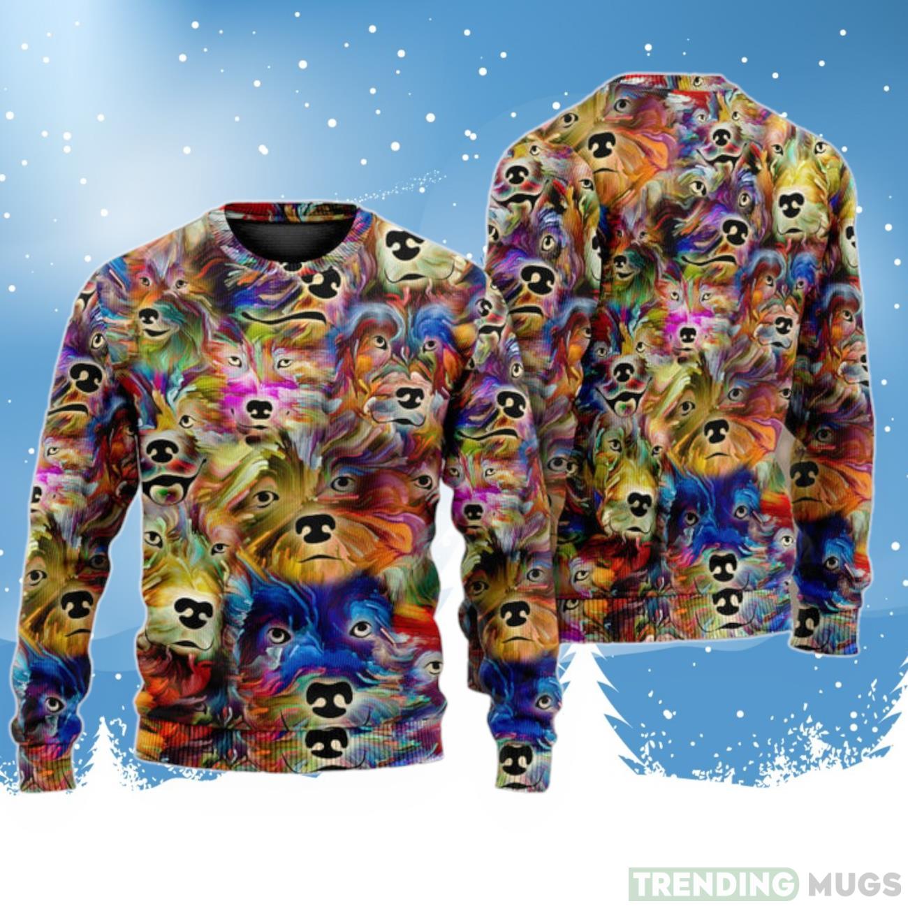 Dog Painting In My Memory Ugly Christmas Sweater For Men & Women Product Photo 1 Dog Painting In My Memory Ugly Christmas Sweater For Men & Women Product Photo 1