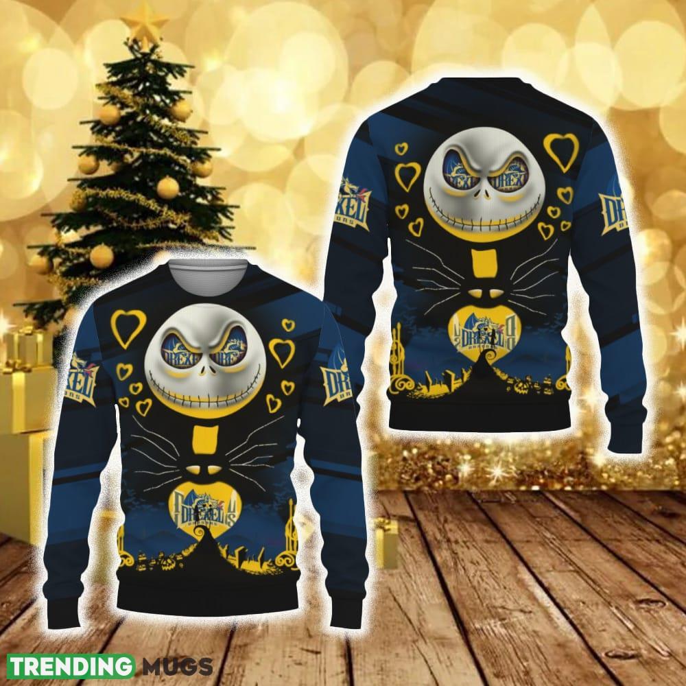 Drexel Dragons Champion Jack Skellington Funny 3D Ugly Christmas Sweater Gift For Fans - Drexel Dragons Champion Jack Skellington Funny 3D Ugly Christmas Sweater Gift For Fans Drexel Dragons Champion Jack Skellington Funny 3D Ugly Christmas Sweater Gift For Fans - Drexel Dragons Champion Jack Skellington Funny 3D Ugly Christmas Sweater Gift For Fans