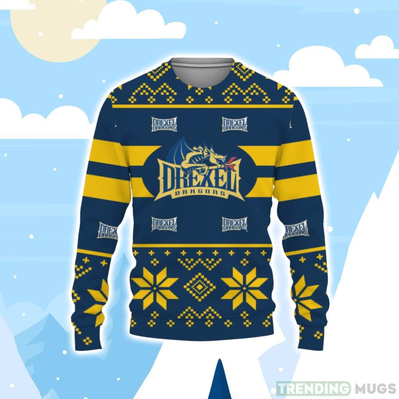 Drexel Dragons Custom New Uniforms For Fan Gear Christmas Sweater Product Photo 1 Drexel Dragons Custom New Uniforms For Fan Gear Christmas Sweater Product Photo 1