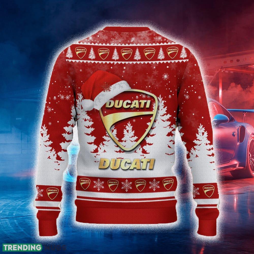 Ducatti Ugly Christmas Sweater Tree Santa Hat Car For Fans Gift Familys Holidays 3D Sweater Ducatti Ugly Christmas Sweater Tree Santa Hat Car For Fans Gift Familys Holidays 3D Sweater