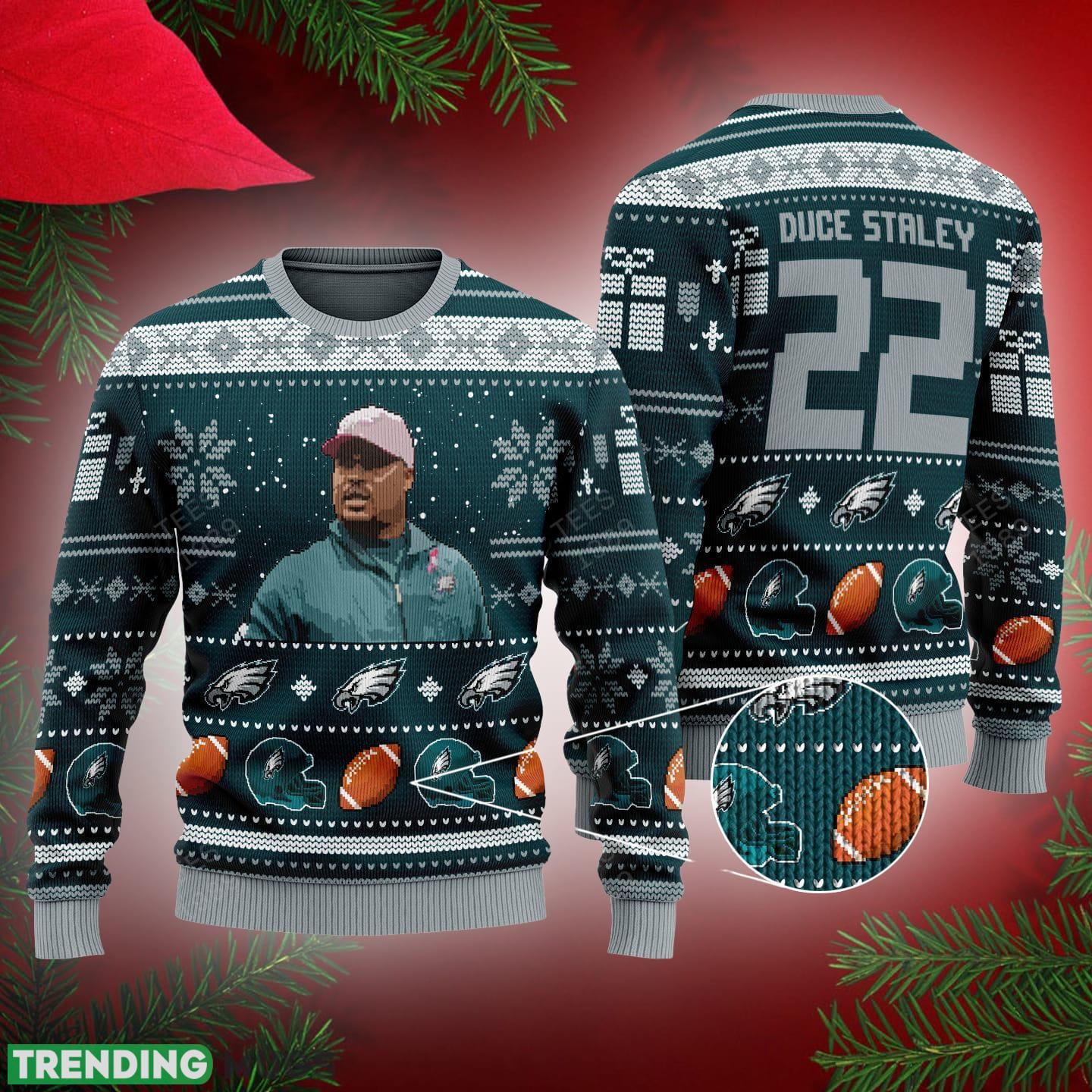 Duce Staley philadelphia eagles NFL Ugly Xmas Sweater Gift Holidays - Duce Staley philadelphia eagles NFL Ugly Xmas Sweater Gift Holidays