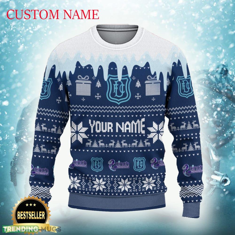 Dundee FC Logo Ugly Christmas Sweater New Gift For Men And Women Custom Name - Dundee FC Ugly Christmas Sweater Photo 2 Dundee FC Logo Ugly Christmas Sweater New Gift For Men And Women Custom Name - Dundee FC Ugly Christmas Sweater Photo 2