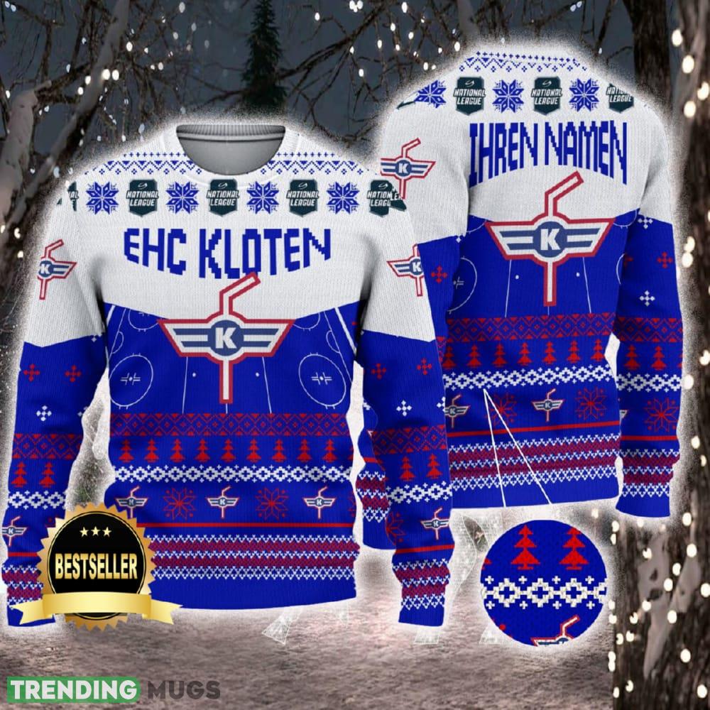 EHC Kloten Ugly Christmas Sweater Logo Custom Name Gift Fans - EHC Kloten Ugly Christmas Sweater Logo Custom Name Gift Fans EHC Kloten Ugly Christmas Sweater Logo Custom Name Gift Fans - EHC Kloten Ugly Christmas Sweater Logo Custom Name Gift Fans