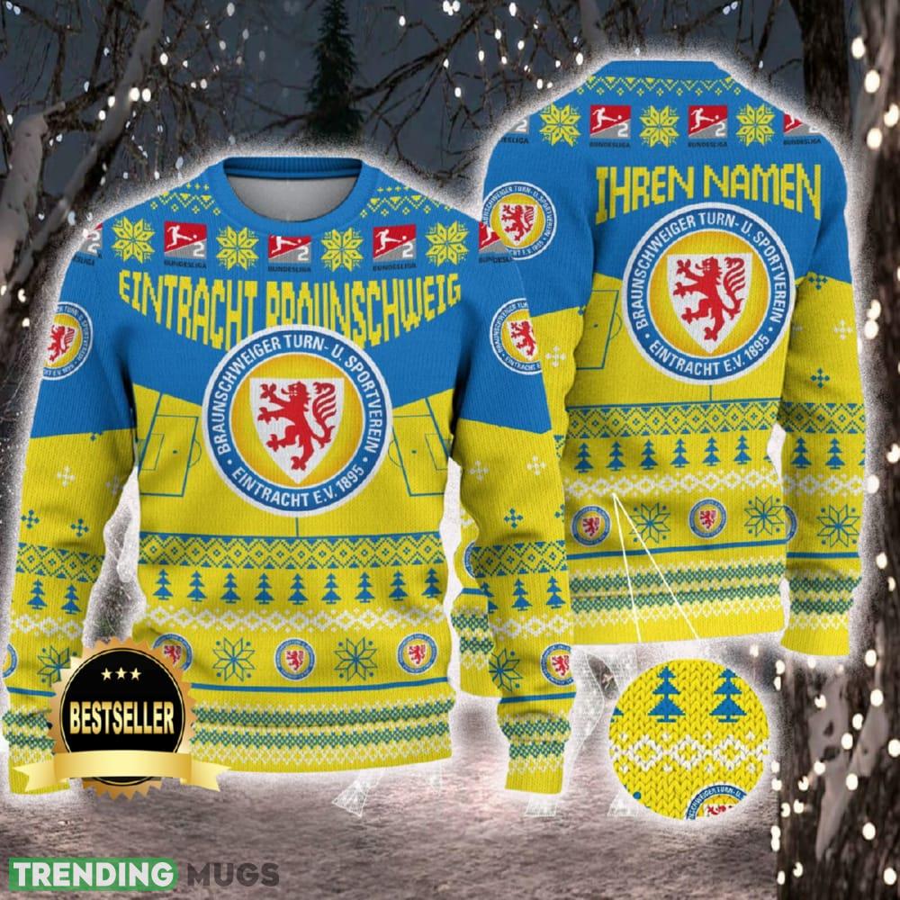 Eintracht Braunschweig Ugly Christmas Sweater Logo Custom Name Gift Fans - Eintracht Braunschweig Ugly Christmas Sweater Logo Custom Name Gift Fans Eintracht Braunschweig Ugly Christmas Sweater Logo Custom Name Gift Fans - Eintracht Braunschweig Ugly Christmas Sweater Logo Custom Name Gift Fans