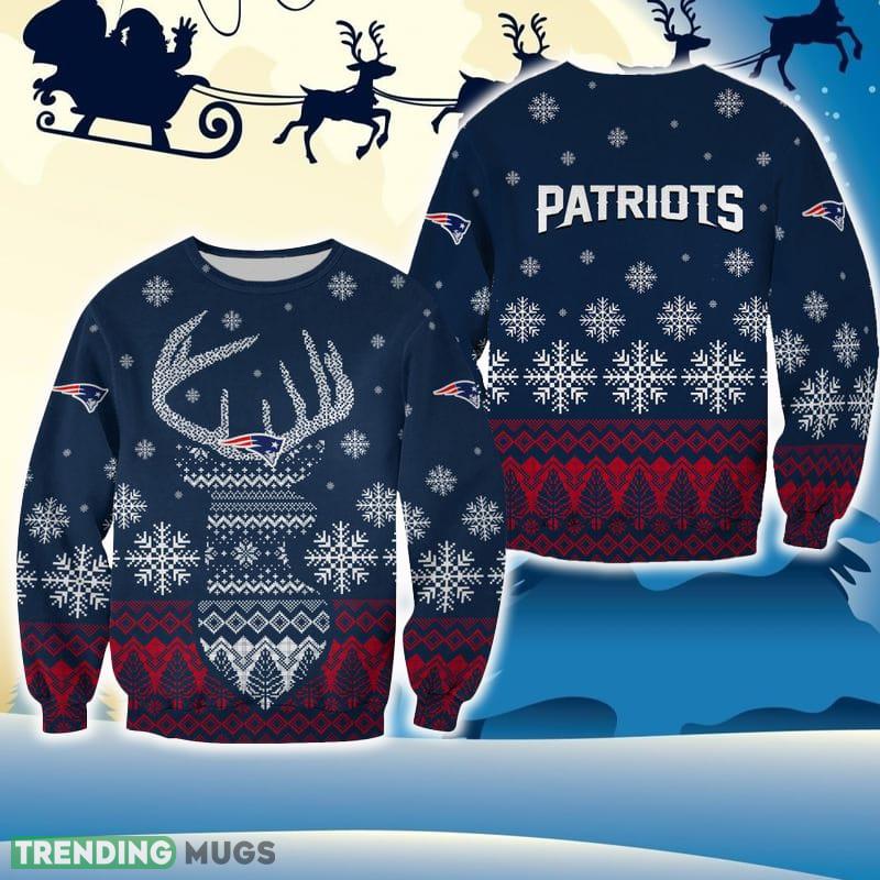 England Patriots Christmas Reindeer Wrapping 3D Sweater For Fans Gift Christmas - New England Patriots Christmas Reindeer Wrapping All Over Print 3D Sweater For Fans Gift Christmas England Patriots Christmas Reindeer Wrapping 3D Sweater For Fans Gift Christmas - New England Patriots Christmas Reindeer Wrapping All Over Print 3D Sweater For Fans Gift Christmas