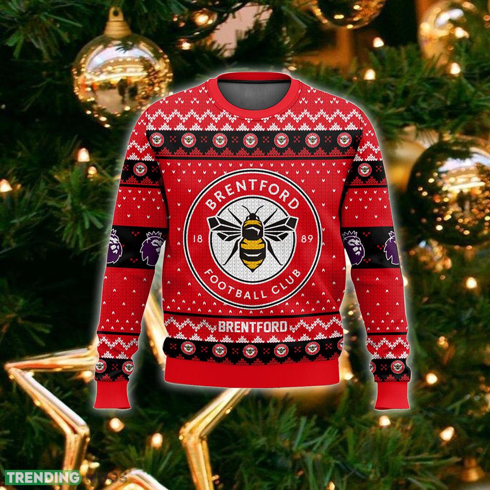 EPL Brentford Christmas Sweater New Fashion Gift For Men And Women Fans 3D Sweater EPL Brentford Christmas Sweater New Fashion Gift For Men And Women Fans 3D Sweater