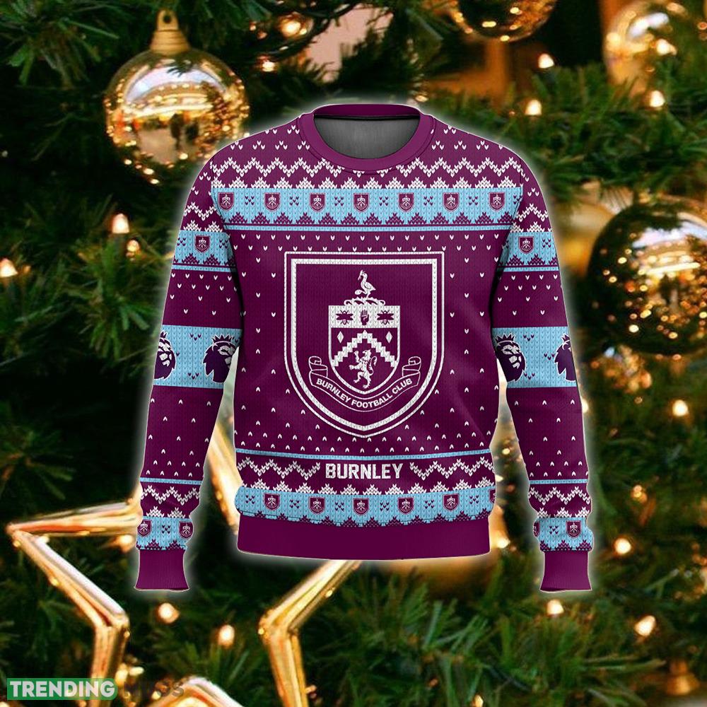 EPL Burnley Christmas Sweater New Fashion Gift For Men And Women Fans 3D Sweater EPL Burnley Christmas Sweater New Fashion Gift For Men And Women Fans 3D Sweater