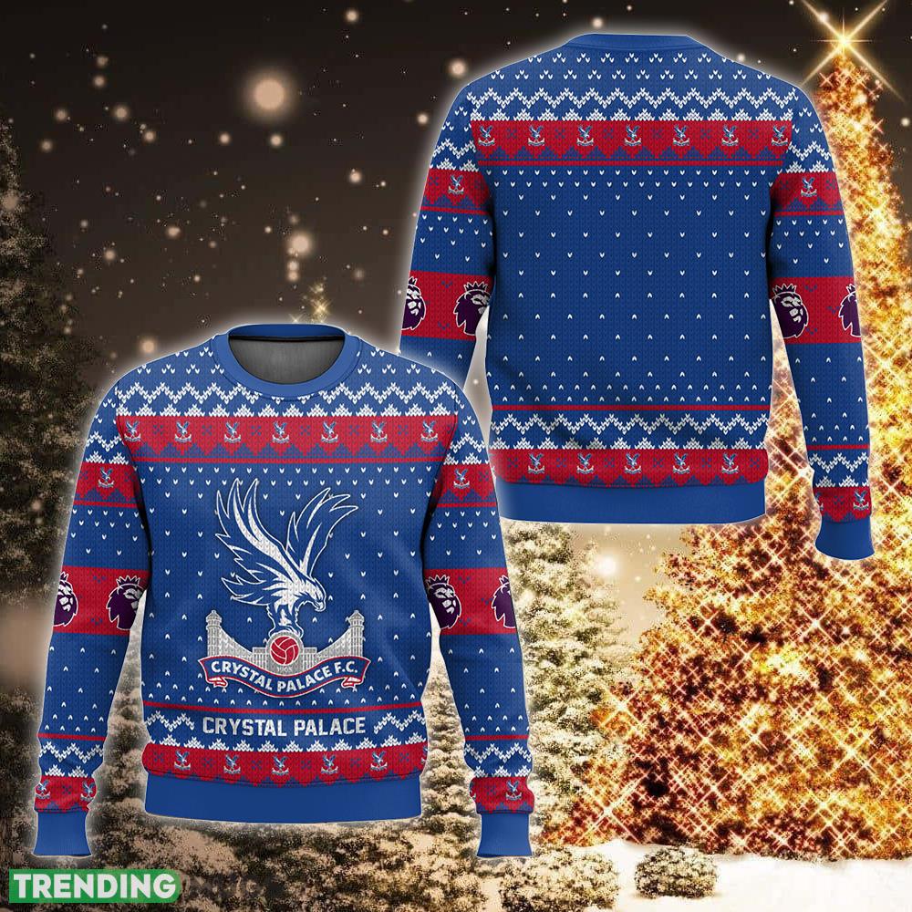 EPL Crystal Palace Style Xmas Ugly 3D Sweater For Men And Women - EPL Crystal Palace Christmas Sweater Photo 1 EPL Crystal Palace Style Xmas Ugly 3D Sweater For Men And Women - EPL Crystal Palace Christmas Sweater Photo 1