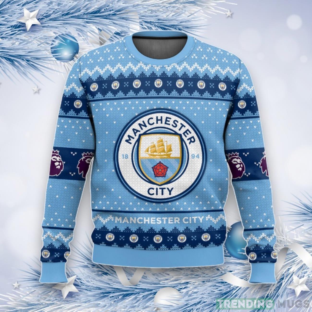 EPL Manchester City Christmas Sweater Product Photo 1 EPL Manchester City Christmas Sweater Product Photo 1