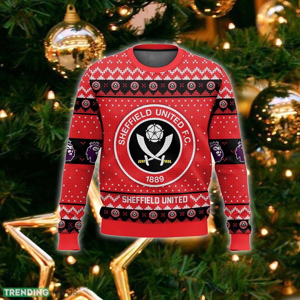 EPL Sheffield United Christmas Sweater New Fashion Gift For Men And Women Fans 3D Sweater EPL Sheffield United Christmas Sweater New Fashion Gift For Men And Women Fans 3D Sweater