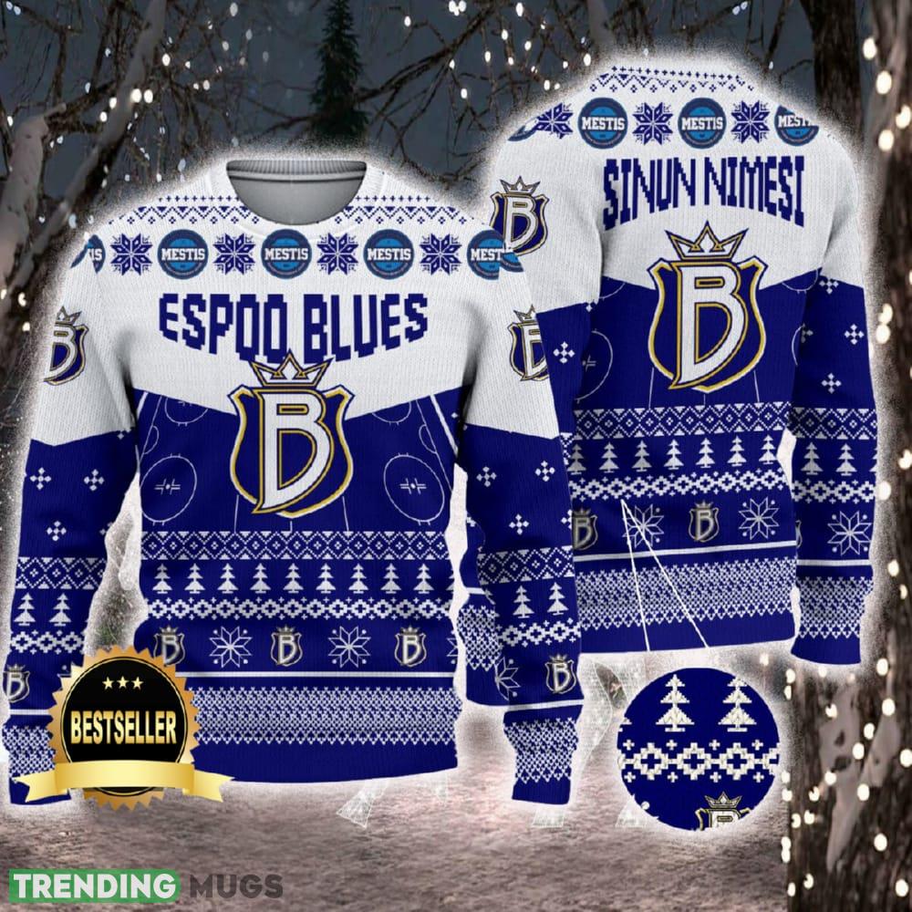 Espoo Blues Ugly Christmas Sweater Logo Custom Name Gift Fans - Espoo Blues Ugly Christmas Sweater Logo Custom Name Gift Fans Espoo Blues Ugly Christmas Sweater Logo Custom Name Gift Fans - Espoo Blues Ugly Christmas Sweater Logo Custom Name Gift Fans