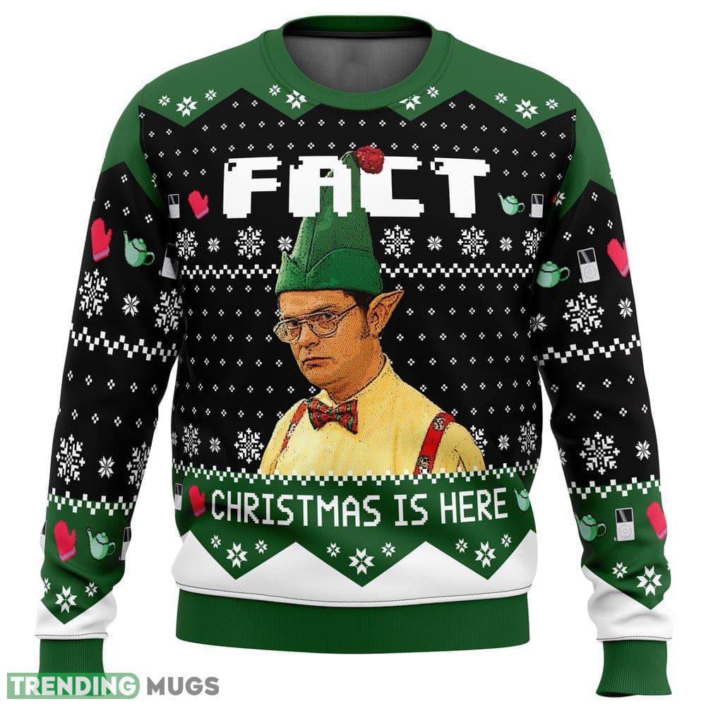 Fact Christmas Is Here The Office Ugly Christmas Sweater Hot Trending For Men And Women - Fact Christmas Is Here The Office Ugly Christmas Sweater_1 Fact Christmas Is Here The Office Ugly Christmas Sweater Hot Trending For Men And Women - Fact Christmas Is Here The Office Ugly Christmas Sweater_1