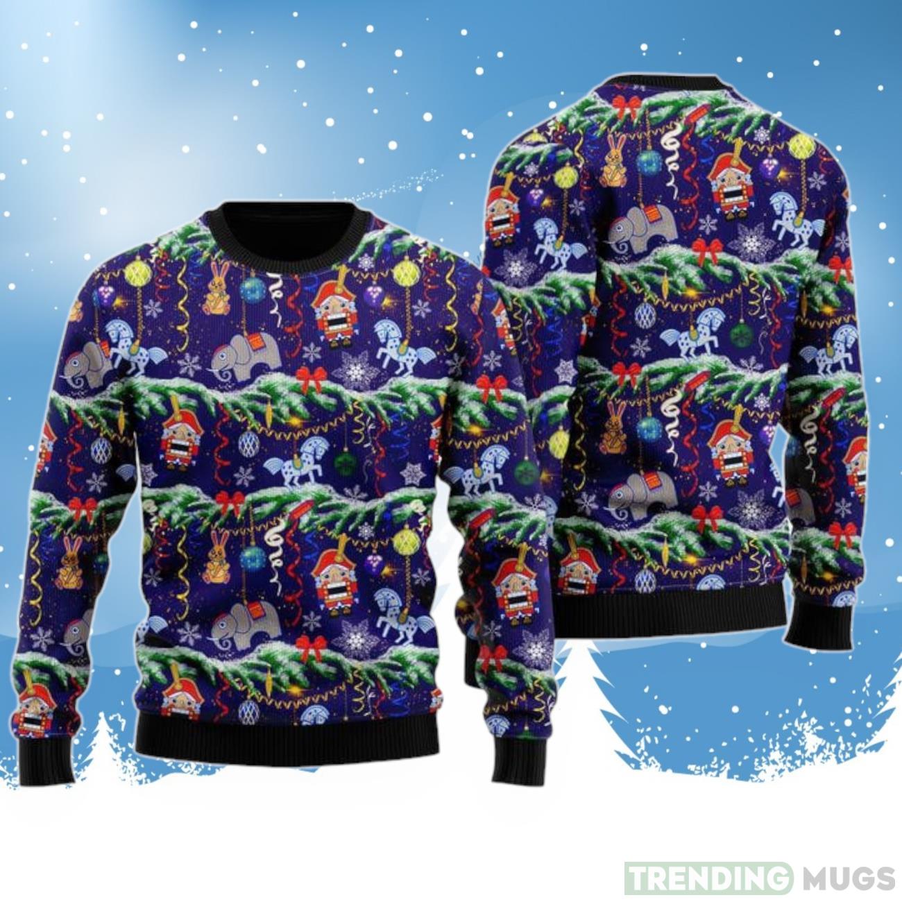 Fairy Nutcracker Christmas Toys Pattern Ugly Christmas Sweater For Men & Women Product Photo 1