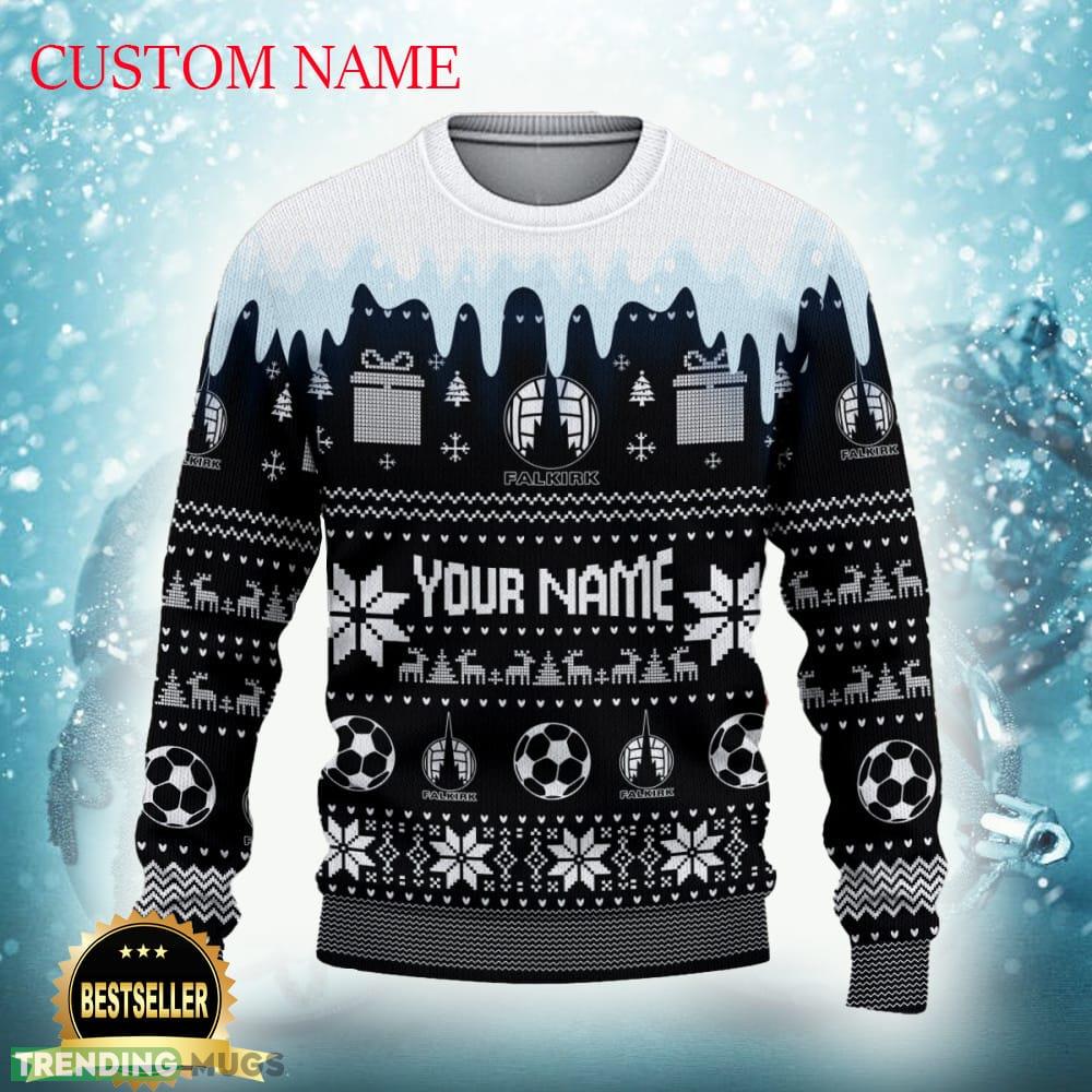 Falkirk FC Logo Ugly Christmas Sweater New Gift For Men And Women Custom Name - Falkirk FC Ugly Christmas Sweater Photo 2 Falkirk FC Logo Ugly Christmas Sweater New Gift For Men And Women Custom Name - Falkirk FC Ugly Christmas Sweater Photo 2