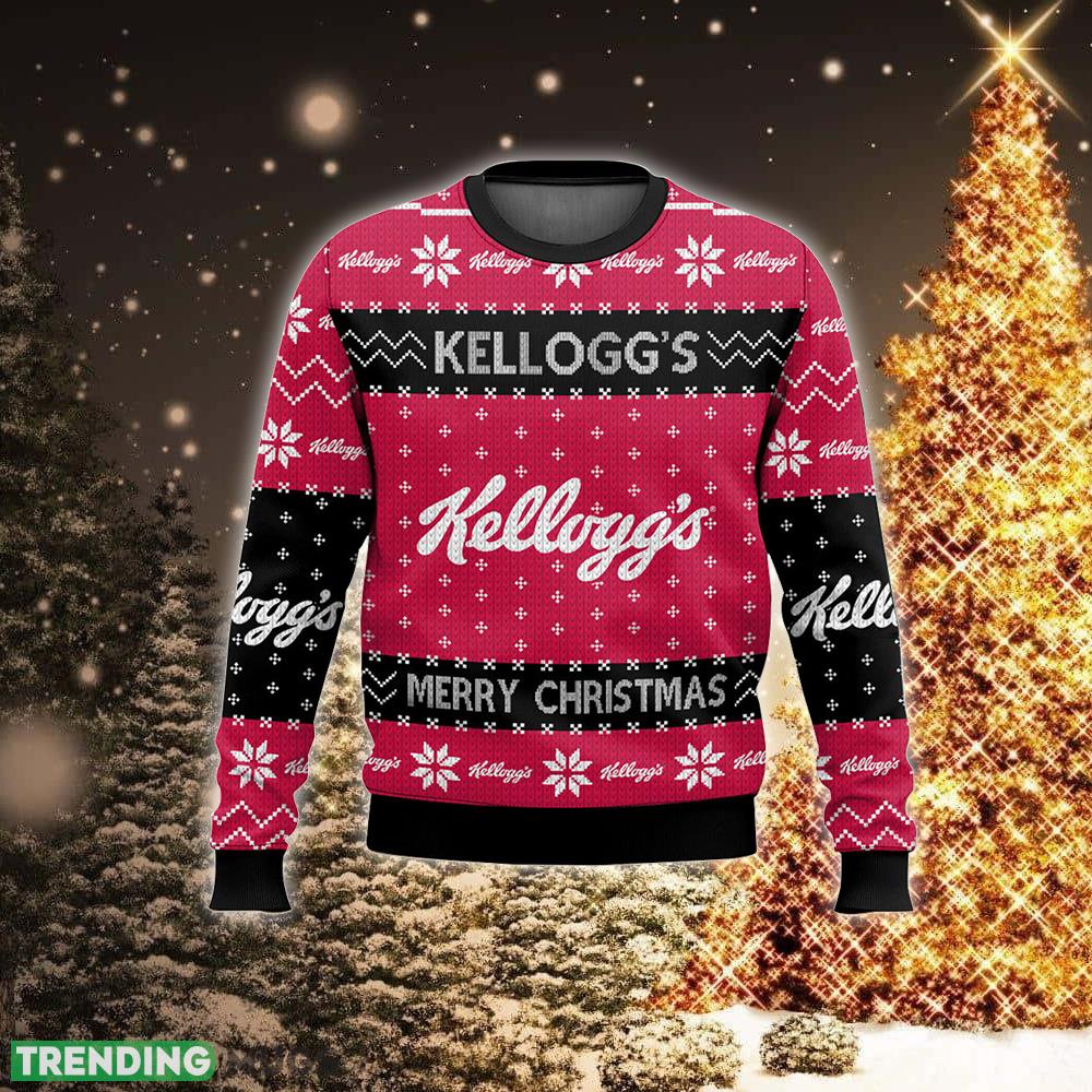 Favorite Food Brands Kellogg’s Craft Ugly Christmas 3D Sweater For Fans 3D Sweater Favorite Food Brands Kellogg’s Craft Ugly Christmas 3D Sweater For Fans 3D Sweater