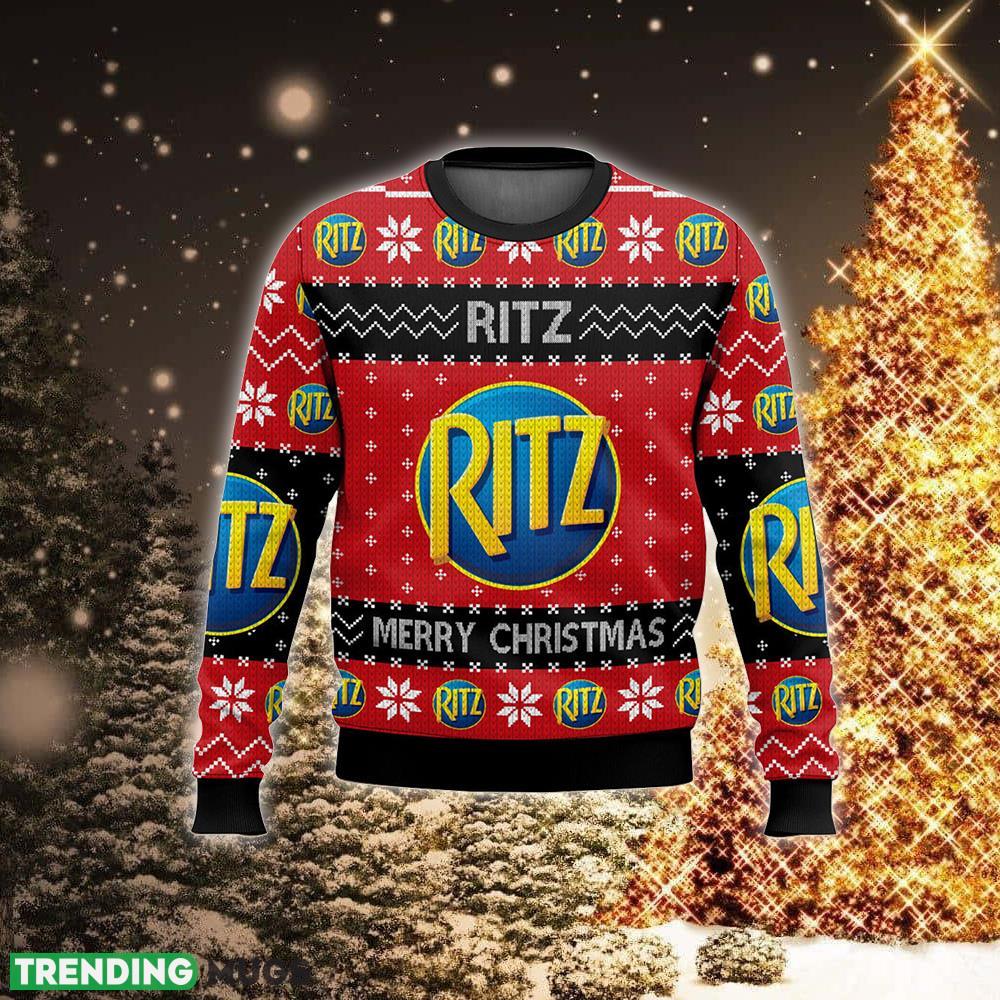 Favorite Food Brands RITZ Ensemble Ugly Xmas Sweater AOP For Men And Women 3D Sweater Favorite Food Brands RITZ Ensemble Ugly Xmas Sweater AOP For Men And Women 3D Sweater