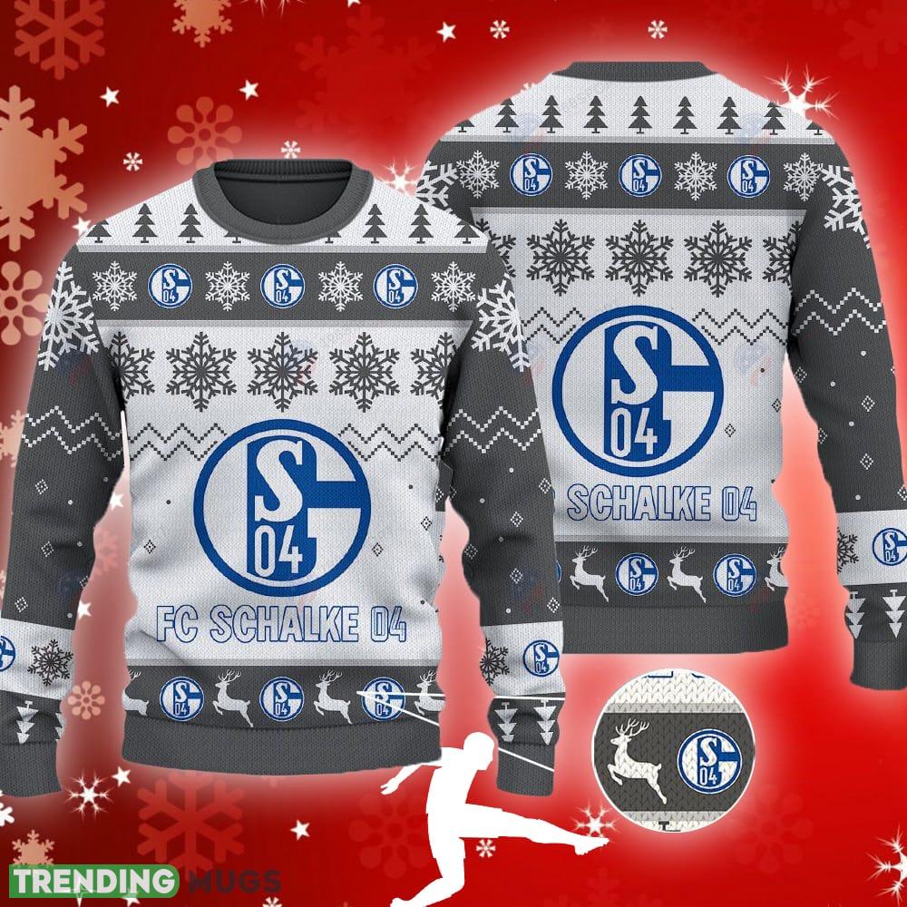 Fc Schalke 04 Big Logo Ugly Christmas Tree Grey Sweater Gift For Fans - Fc Schalke 04 Big Logo Ugly Snowflakes Reindeer Grey Sweater Gift For Fans Fc Schalke 04 Big Logo Ugly Christmas Tree Grey Sweater Gift For Fans - Fc Schalke 04 Big Logo Ugly Snowflakes Reindeer Grey Sweater Gift For Fans