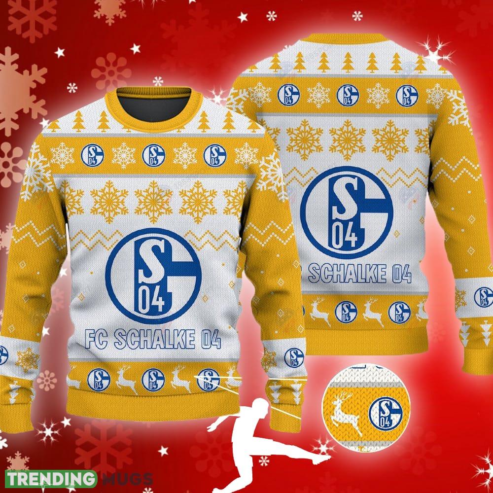 Fc Schalke 04 Big Logo Ugly Snowflakes Reindeer Yellow Sweater AOP Gift For Christmas - Fc Schalke 04 Big Logo Ugly Snowflakes Reindeer Yellow Sweater AOP Gift For Christmas Fc Schalke 04 Big Logo Ugly Snowflakes Reindeer Yellow Sweater AOP Gift For Christmas - Fc Schalke 04 Big Logo Ugly Snowflakes Reindeer Yellow Sweater AOP Gift For Christmas