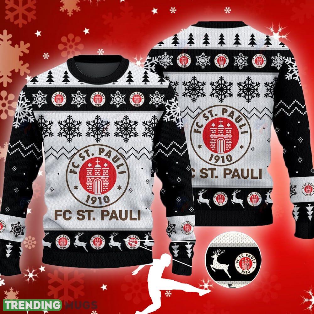 FC St. Pauli Big Logo Ugly Christmas Tree Black 3D Sweater Gift For Fans - FC St. Pauli Big Logo Ugly Snowflakes Reindeer Black 3D Sweater Gift For Fans FC St. Pauli Big Logo Ugly Christmas Tree Black 3D Sweater Gift For Fans - FC St. Pauli Big Logo Ugly Snowflakes Reindeer Black 3D Sweater Gift For Fans