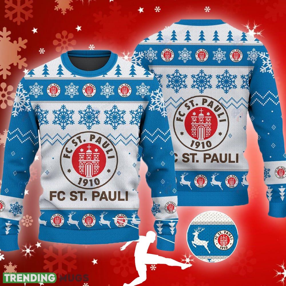 FC St. Pauli Big Logo Ugly Christmas Tree Blue Sweater AOP Gift Holidays - FC St. Pauli Big Logo Ugly Snowflakes Reindeer Blue Sweater AOP Gift Holidays FC St. Pauli Big Logo Ugly Christmas Tree Blue Sweater AOP Gift Holidays - FC St. Pauli Big Logo Ugly Snowflakes Reindeer Blue Sweater AOP Gift Holidays
