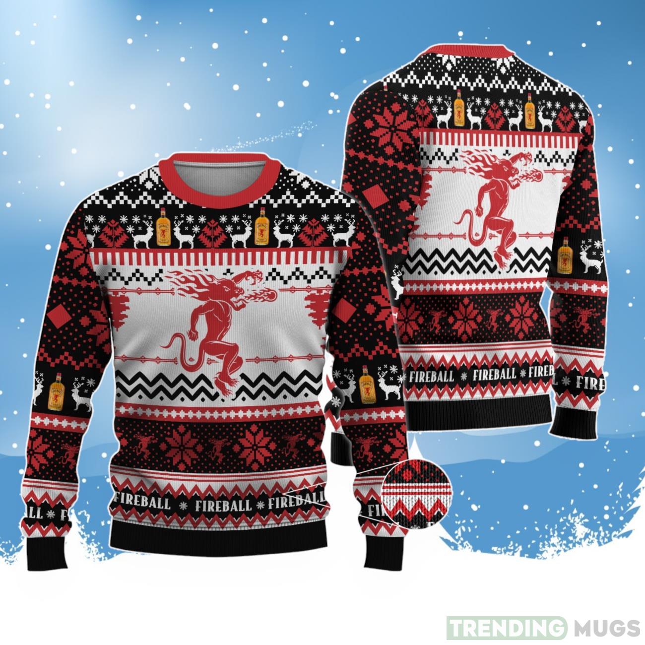 Fireball Ugly Christmas Sweater For Men Women Product Photo 1 Fireball Ugly Christmas Sweater For Men Women Product Photo 1