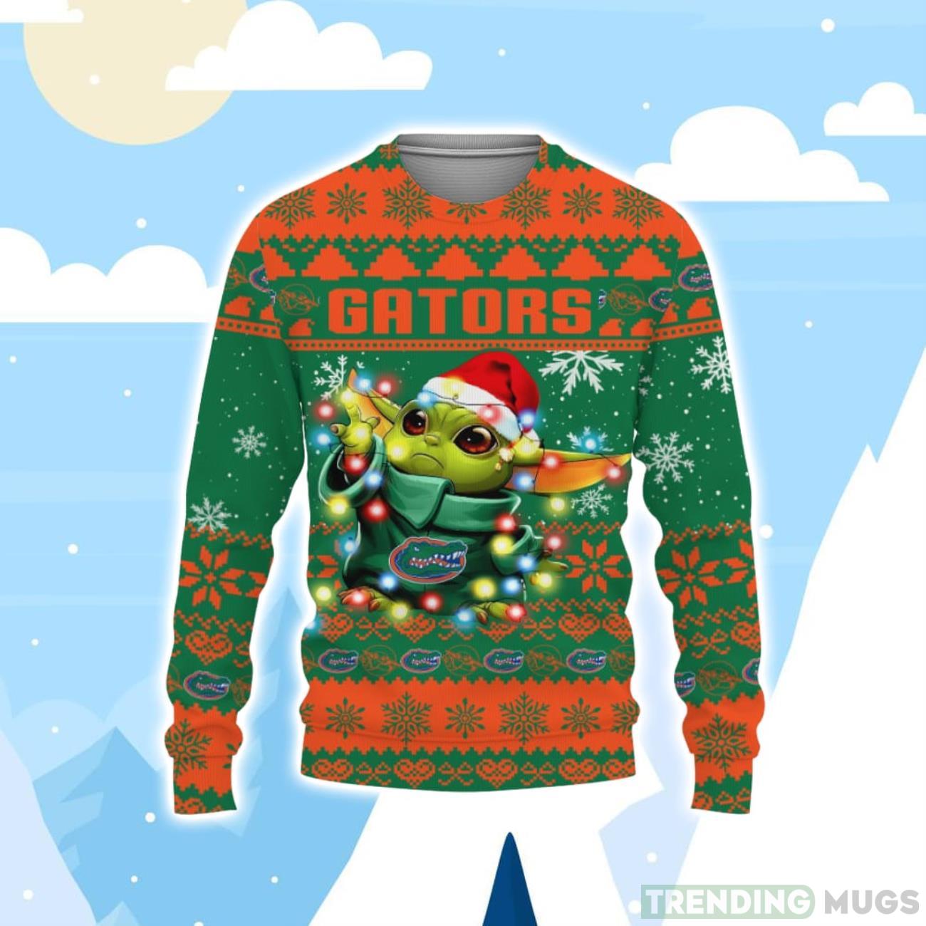 Florida Gators Baby Yoda Star Wars Sports Football American Ugly Christmas Sweater Product Photo 1 Florida Gators Baby Yoda Star Wars Sports Football American Ugly Christmas Sweater Product Photo 1