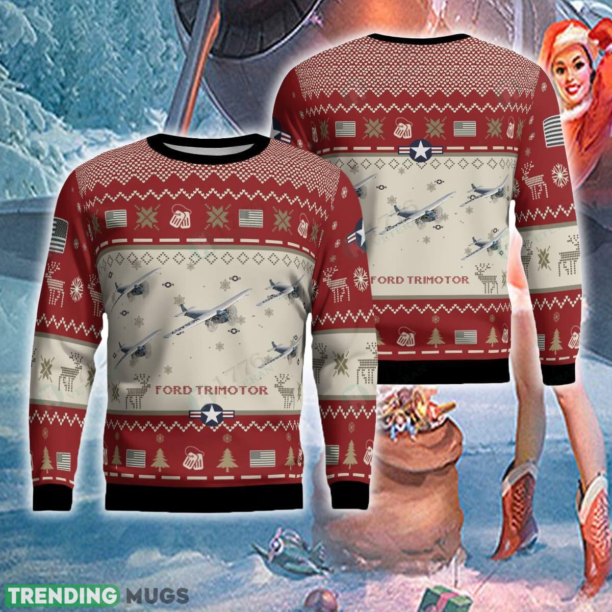 Ford Trimotor Aircraft Ugly Sweater Red Gift For Christmas - Ford Trimotor Aircraft Ugly Sweater Red Gift For Christmas Photo 1 Ford Trimotor Aircraft Ugly Sweater Red Gift For Christmas - Ford Trimotor Aircraft Ugly Sweater Red Gift For Christmas Photo 1