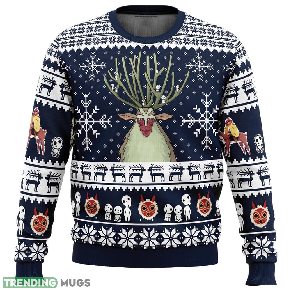 Forest Spirit Princess Mononoke Ugly Christmas Sweater Hot Trending For Men And Women - Forest Spirit Princess Mononoke Ugly Christmas Sweater_1 Forest Spirit Princess Mononoke Ugly Christmas Sweater Hot Trending For Men And Women - Forest Spirit Princess Mononoke Ugly Christmas Sweater_1