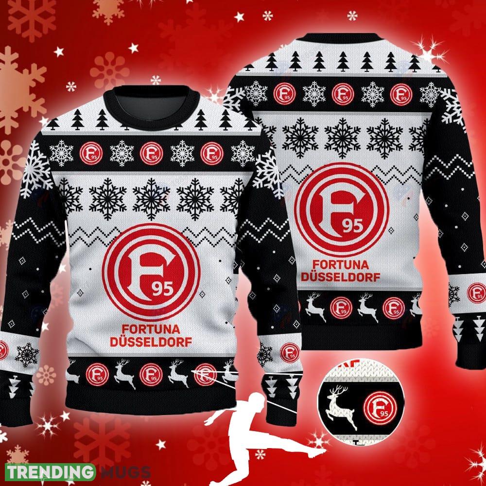 Fortuna Dusseldorf Big Logo Ugly Christmas Tree Black 3D Sweater Gift For Fans - Fortuna Dusseldorf Big Logo Ugly Snowflakes Reindeer Black 3D Sweater Gift For Fans Fortuna Dusseldorf Big Logo Ugly Christmas Tree Black 3D Sweater Gift For Fans - Fortuna Dusseldorf Big Logo Ugly Snowflakes Reindeer Black 3D Sweater Gift For Fans