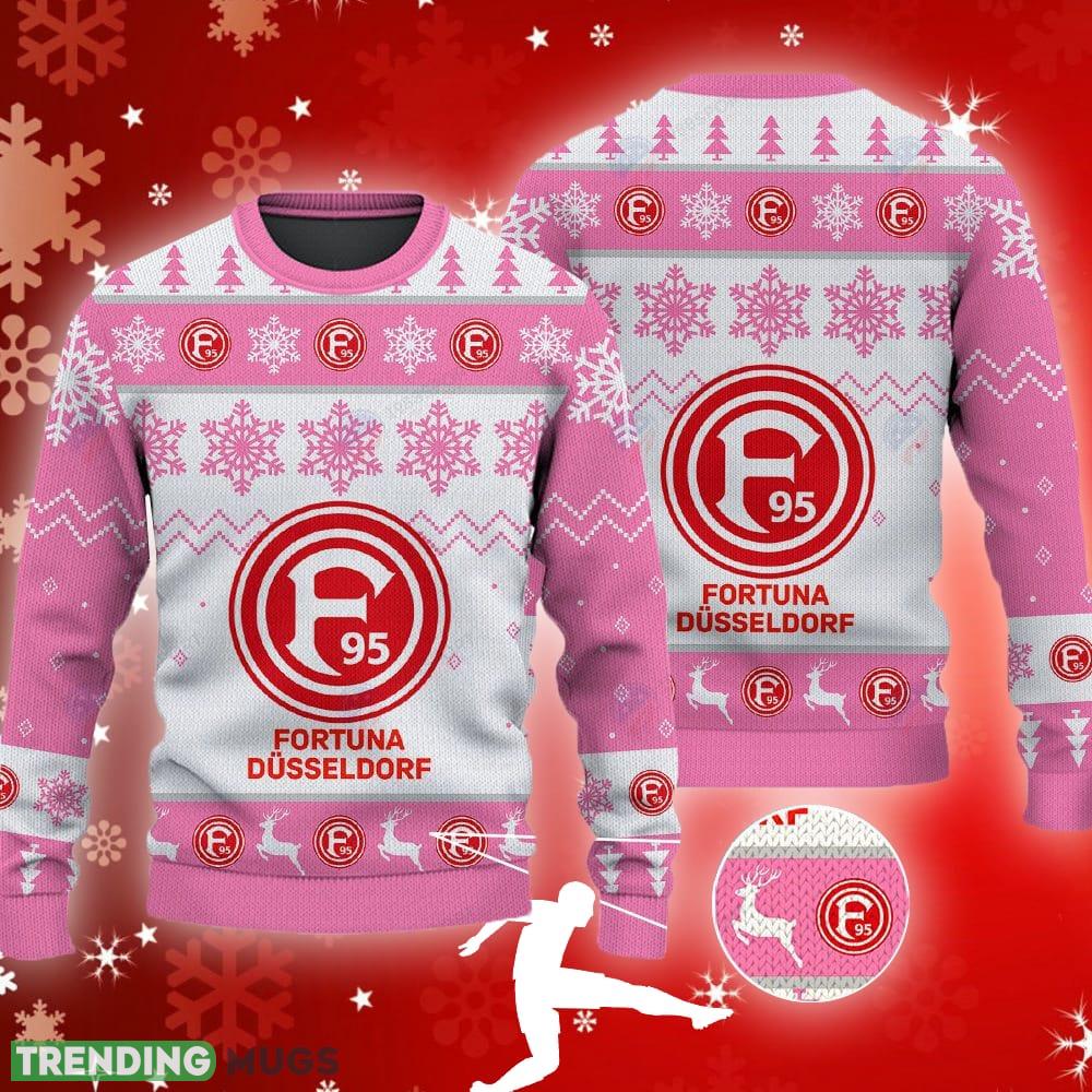 Fortuna Dusseldorf Big Logo Ugly Christmas Tree Pink Sweater Gift For Fans - Fortuna Dusseldorf Big Logo Ugly Snowflakes Reindeer Pink Sweater Gift For Fans Fortuna Dusseldorf Big Logo Ugly Christmas Tree Pink Sweater Gift For Fans - Fortuna Dusseldorf Big Logo Ugly Snowflakes Reindeer Pink Sweater Gift For Fans