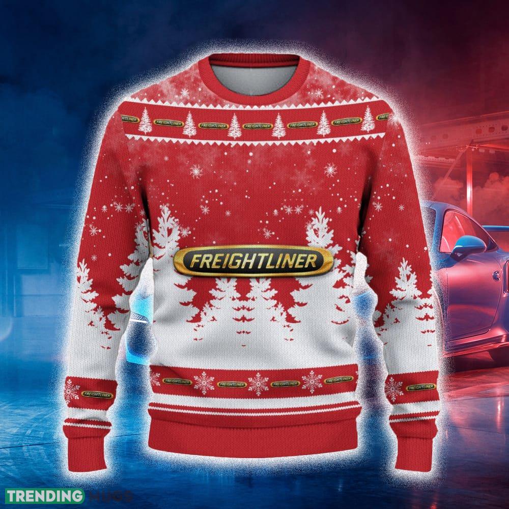 Freightliner Ugly Christmas Sweater Tree Santa Hat Car For Fans Gift Familys Holidays - Freightliner Ugly Christmas Sweater_2 Freightliner Ugly Christmas Sweater Tree Santa Hat Car For Fans Gift Familys Holidays - Freightliner Ugly Christmas Sweater_2