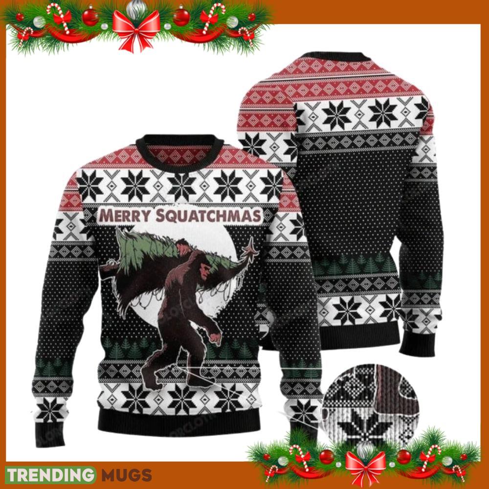 Funny Bigfoot Ugly Christmas Sweater Funny Gift For Men And Women Family Holidays - Funny Bigfoot Ugly Christmas Sweater Funny Gift For Men And Women Family Holidays
