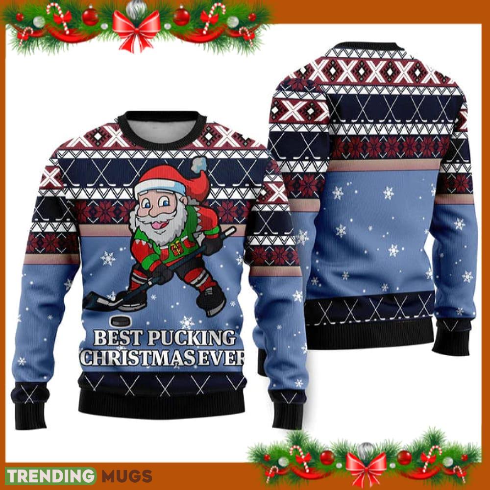 Funny Santa Playing Hockey Ugly Christmas Sweater Funny Gift For Men And Women Family Holidays - Funny Santa Playing Hockey Ugly Christmas Sweater Funny Gift For Men And Women Family Holidays Funny Santa Playing Hockey Ugly Christmas Sweater Funny Gift For Men And Women Family Holidays - Funny Santa Playing Hockey Ugly Christmas Sweater Funny Gift For Men And Women Family Holidays