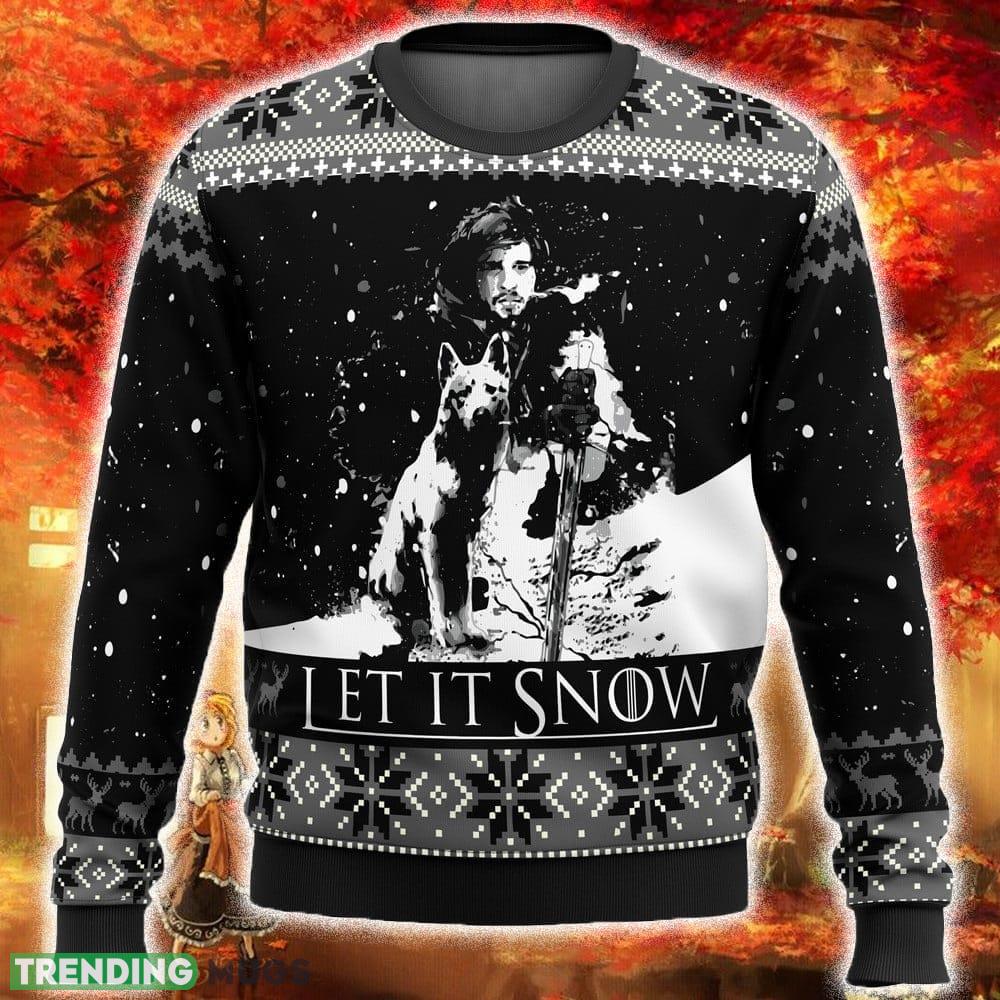Game of Thrones Let It Snow Black and White Ugly Christmas Sweater Funny Gift For Men And Women Fans - Game of Thrones Let It Snow Black and White Ugly Christmas Sweater Funny Gift For Men And Women Fans Game of Thrones Let It Snow Black and White Ugly Christmas Sweater Funny Gift For Men And Women Fans - Game of Thrones Let It Snow Black and White Ugly Christmas Sweater Funny Gift For Men And Women Fans