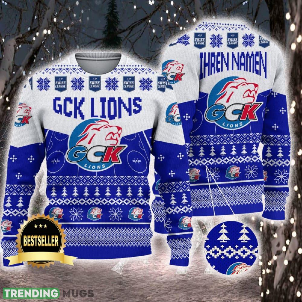 GCK Lions Ugly Christmas Sweater Logo Custom Name Gift Fans - GCK Lions Ugly Christmas Sweater Logo Custom Name Gift Fans GCK Lions Ugly Christmas Sweater Logo Custom Name Gift Fans - GCK Lions Ugly Christmas Sweater Logo Custom Name Gift Fans