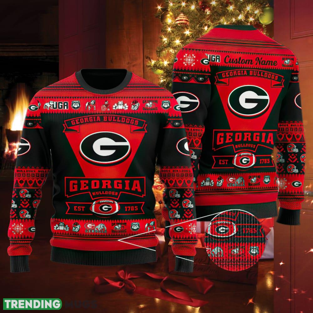 Georgia Bulldogs Football Team Logo Knitted Christmas 3D Sweater Holidaywear Custom Name - Georgia Bulldogs Football Team Logo Knitted Christmas 3D Sweater Holidaywear Custom Name Georgia Bulldogs Football Team Logo Knitted Christmas 3D Sweater Holidaywear Custom Name - Georgia Bulldogs Football Team Logo Knitted Christmas 3D Sweater Holidaywear Custom Name