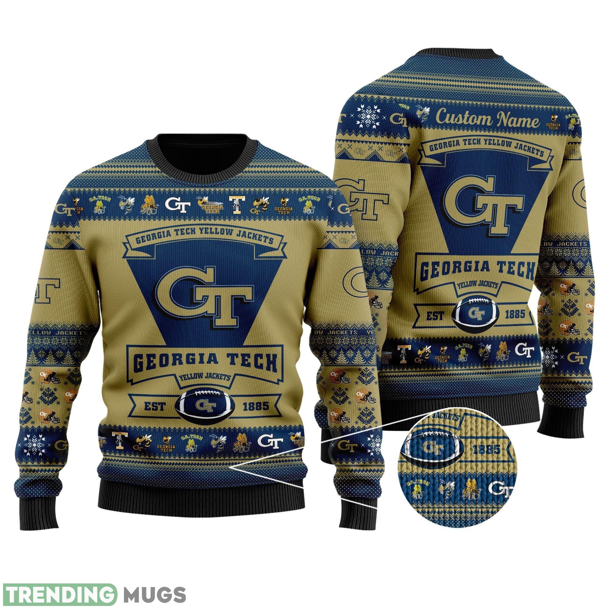 Georgia Tech Yellow Jackets Football Team Logo Personalized Ugly Christmas Sweater Perfect Holiday Gift - Georgia Tech Yellow Jackets Football Team Logo Personalized Ugly Christmas Sweater Perfect Holiday Gift_1 Georgia Tech Yellow Jackets Football Team Logo Personalized Ugly Christmas Sweater Perfect Holiday Gift - Georgia Tech Yellow Jackets Football Team Logo Personalized Ugly Christmas Sweater Perfect Holiday Gift_1