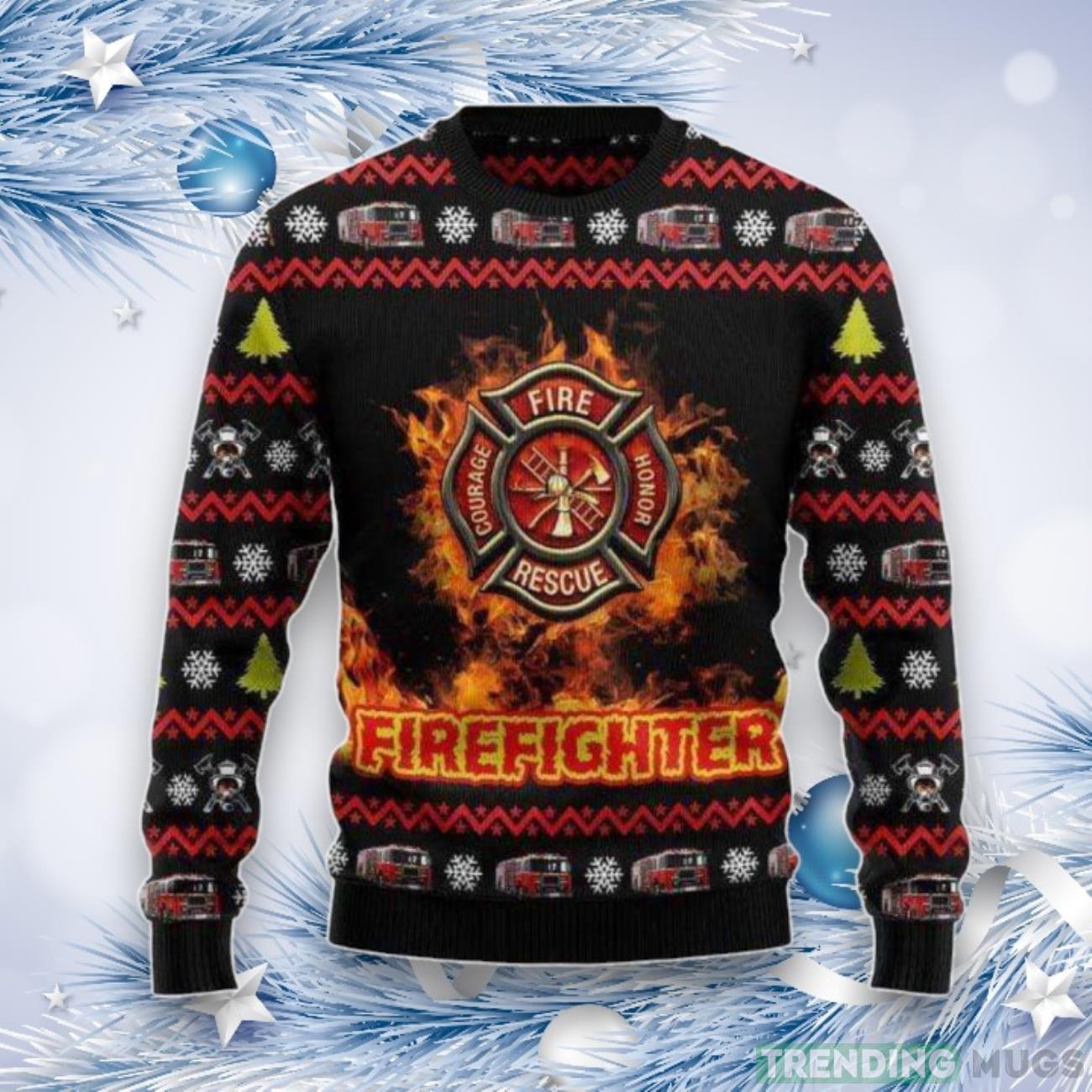 Get Festive With An Amazing Firefighter Ugly Christmas Sweater Perfect Christmas Gift Product Photo 1 Get Festive With An Amazing Firefighter Ugly Christmas Sweater Perfect Christmas Gift Product Photo 1