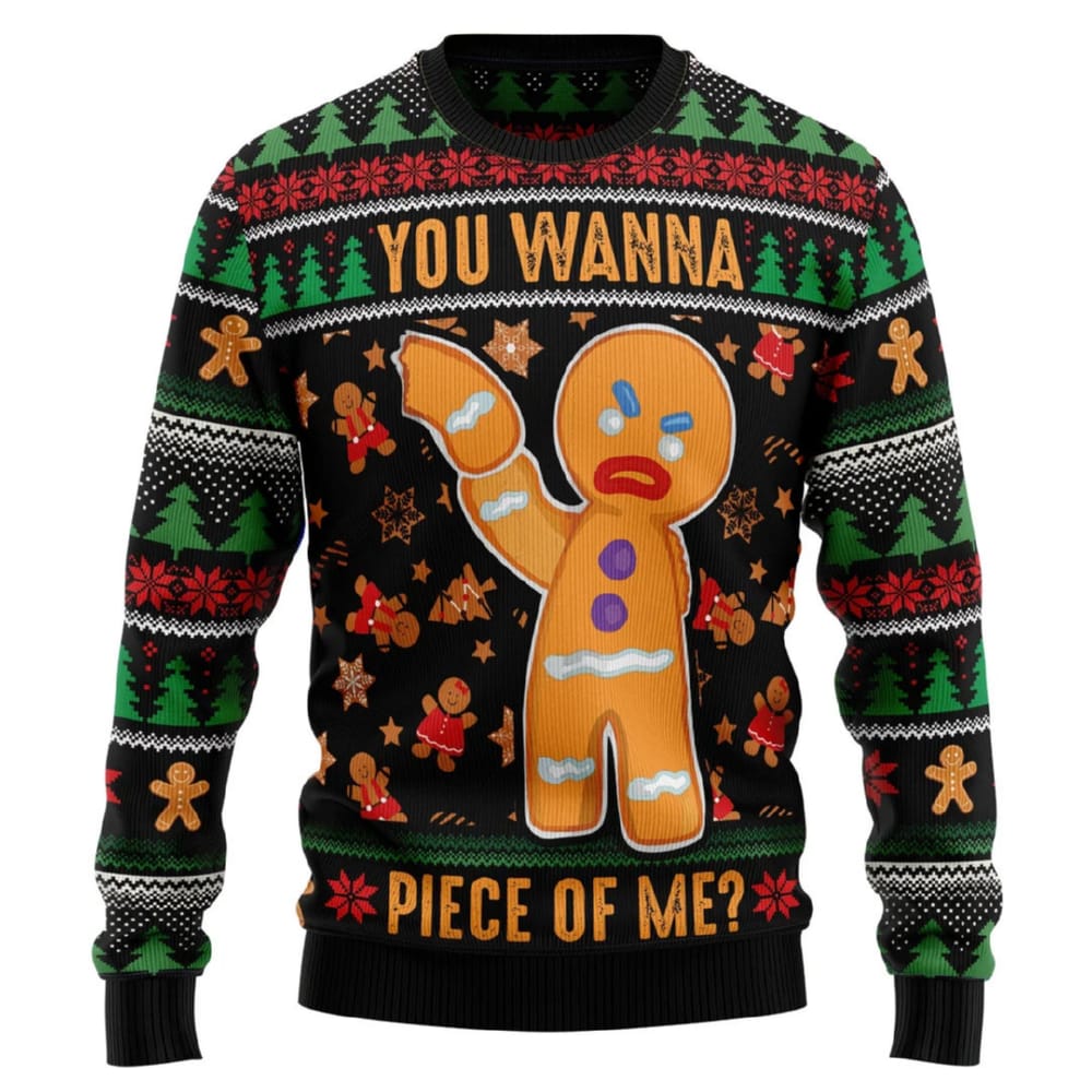 Gingerbread Man HT041201 Ugly Christmas Gingerbread Christmas You Wanna Piece of Me Sweater Funny Shirt - 221123-113255 Gingerbread Man HT041201 Ugly Christmas Gingerbread Christmas You Wanna Piece of Me Sweater Funny Shirt - 221123-113255