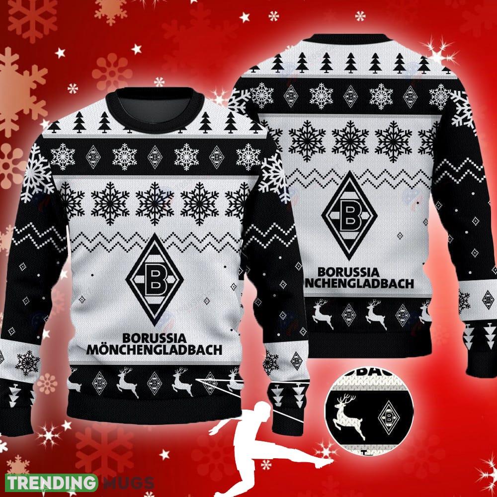 Gladbach Big Logo Ugly Christmas Tree Black 3D Sweater Gift For Fans - Gladbach Big Logo Ugly Snowflakes Reindeer Black 3D Sweater Gift For Fans Gladbach Big Logo Ugly Christmas Tree Black 3D Sweater Gift For Fans - Gladbach Big Logo Ugly Snowflakes Reindeer Black 3D Sweater Gift For Fans