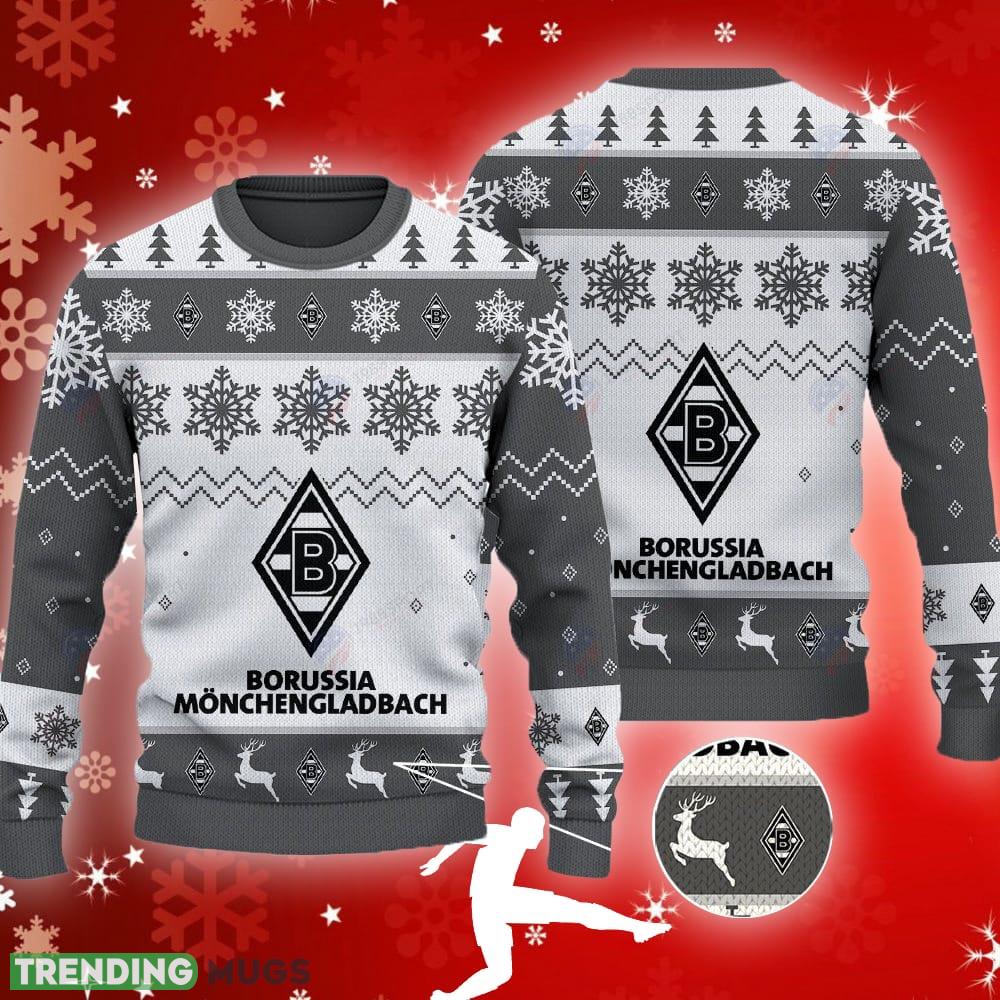 Gladbach Big Logo Ugly Christmas Tree Grey Sweater Gift For Christmas - Gladbach Big Logo Ugly Snowflakes Reindeer Grey Sweater Gift For Christmas Gladbach Big Logo Ugly Christmas Tree Grey Sweater Gift For Christmas - Gladbach Big Logo Ugly Snowflakes Reindeer Grey Sweater Gift For Christmas