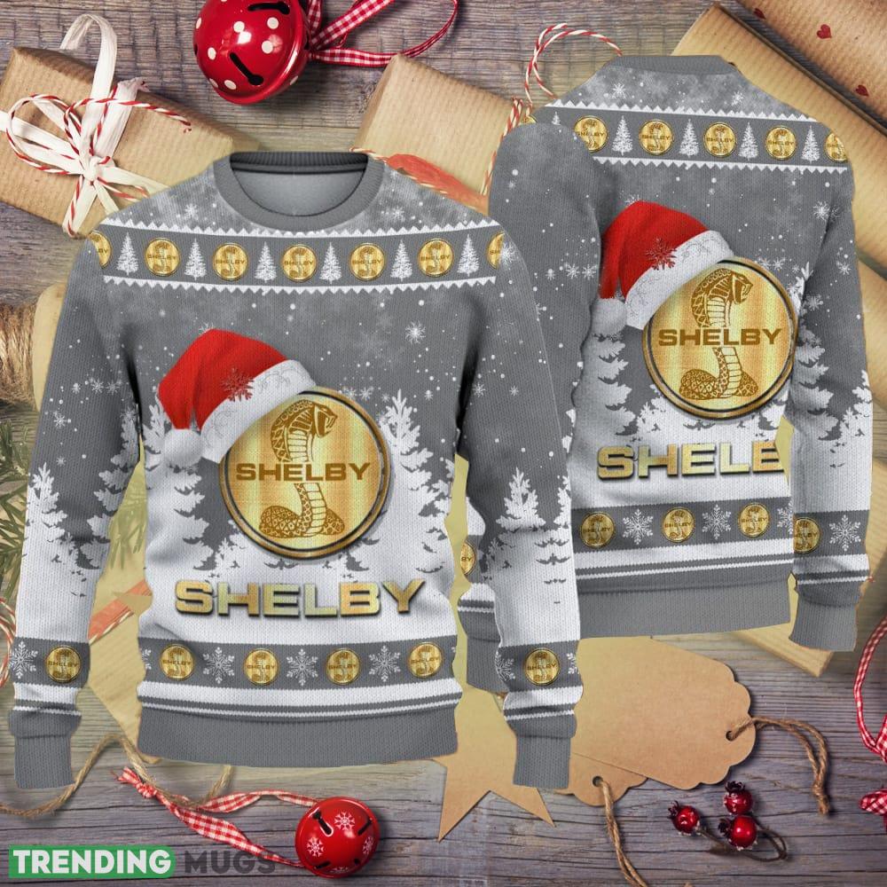 Golden Ford Shelby Logo Santa Hat Car Truck And Motorcycle Ugly Christmas Sweater - Golden Ford Shelby Logo Santa Hat Car Truck And Motorcycle Ugly Christmas Sweater Golden Ford Shelby Logo Santa Hat Car Truck And Motorcycle Ugly Christmas Sweater - Golden Ford Shelby Logo Santa Hat Car Truck And Motorcycle Ugly Christmas Sweater