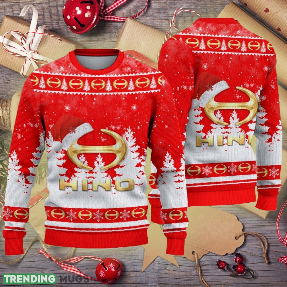 Golden Hino Logo Santa Hat Car Truck And Motorcycle Ugly Christmas Sweater - Golden Hino Logo Santa Hat Car Truck And Motorcycle Ugly Christmas Sweater Golden Hino Logo Santa Hat Car Truck And Motorcycle Ugly Christmas Sweater - Golden Hino Logo Santa Hat Car Truck And Motorcycle Ugly Christmas Sweater