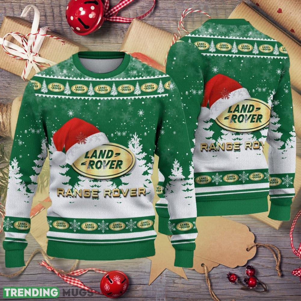 Golden Land Rover Logo Santa Hat Car Truck And Motorcycle Ugly Christmas 3D Sweater - Golden Land Rover Logo Santa Hat Car Truck And Motorcycle Ugly Christmas 3D Sweater Golden Land Rover Logo Santa Hat Car Truck And Motorcycle Ugly Christmas 3D Sweater - Golden Land Rover Logo Santa Hat Car Truck And Motorcycle Ugly Christmas 3D Sweater