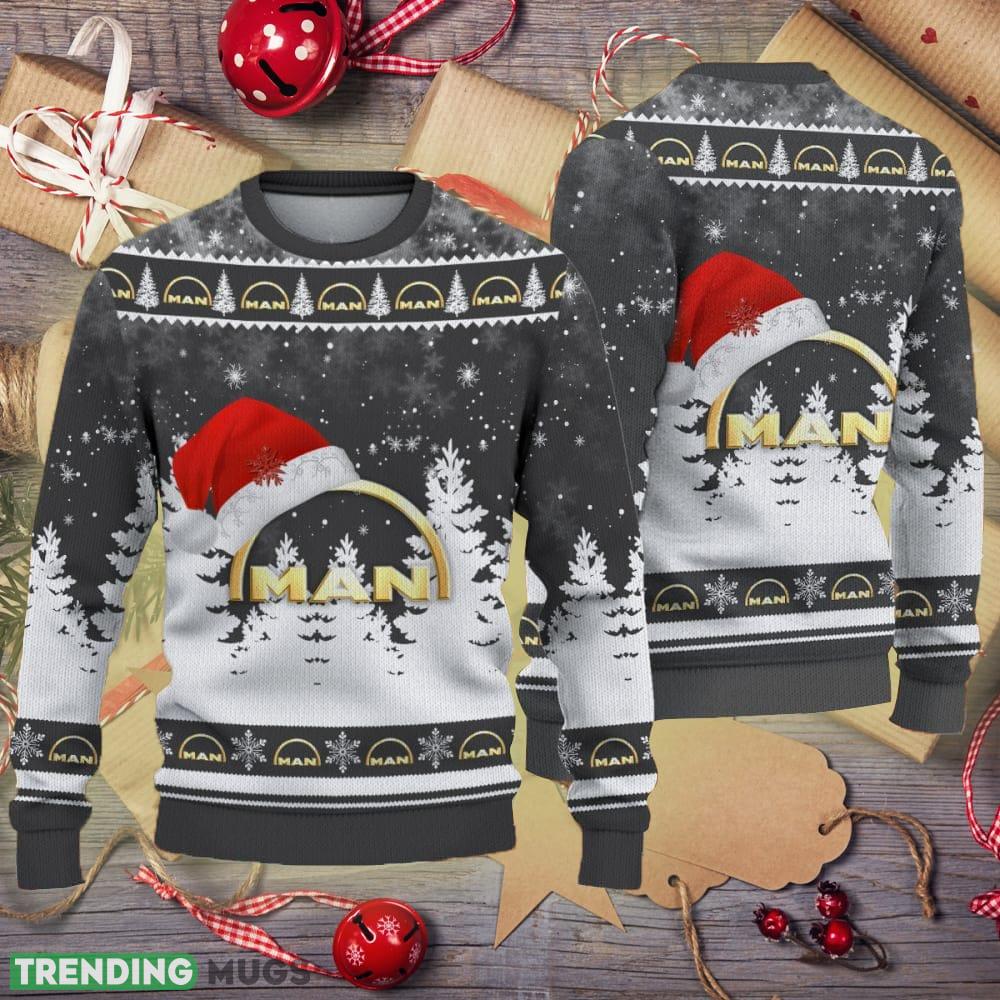 Golden MAN Truck Logo Santa Hat Car Truck And Motorcycle Ugly Christmas Sweater - Golden MAN Truck Logo Santa Hat Car Truck And Motorcycle Ugly Christmas Sweater Golden MAN Truck Logo Santa Hat Car Truck And Motorcycle Ugly Christmas Sweater - Golden MAN Truck Logo Santa Hat Car Truck And Motorcycle Ugly Christmas Sweater