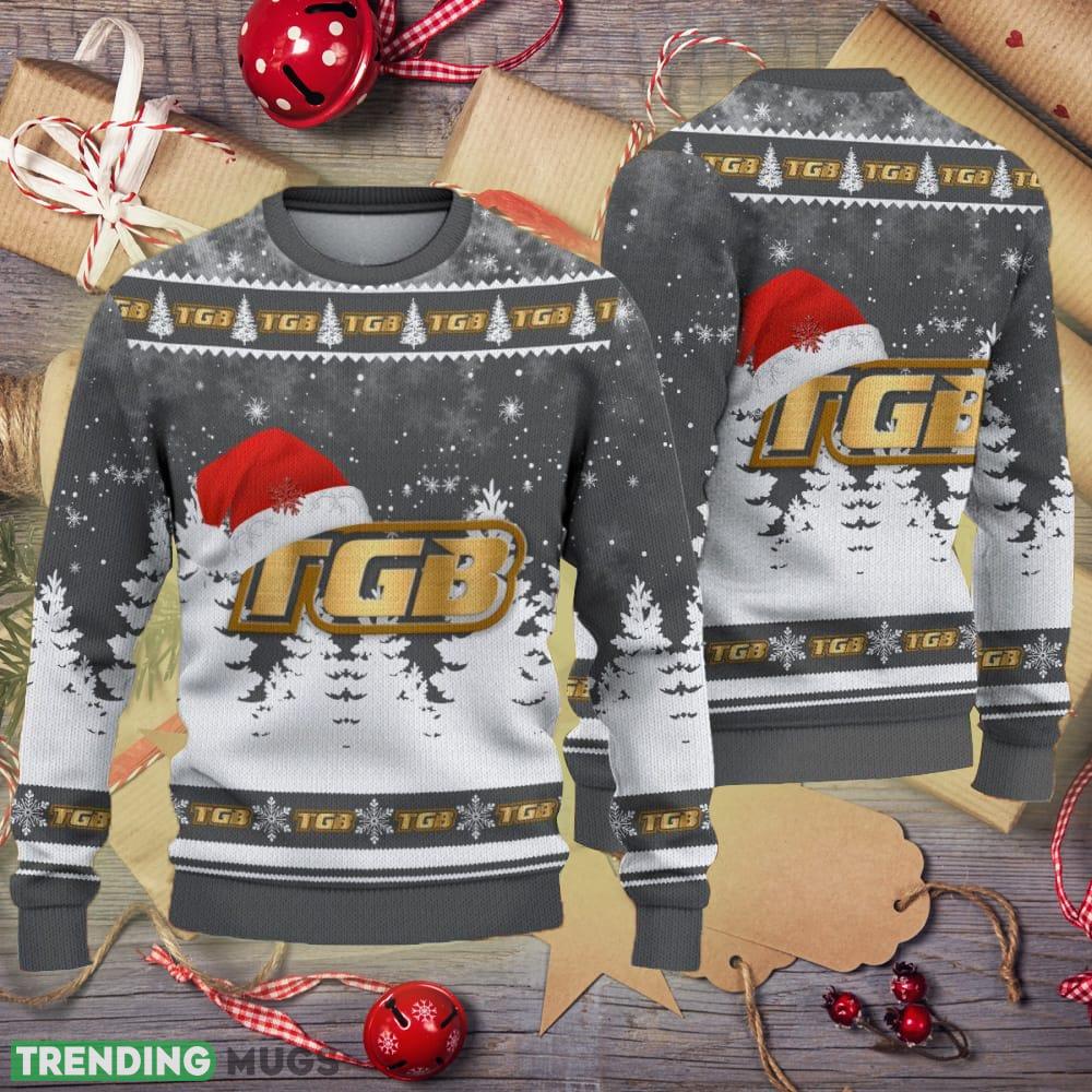 Golden TGB Logo Santa Hat Car Truck And Motorcycle Knitted Christmas Sweater - Golden TGB Logo Santa Hat Car Truck And Motorcycle Knitted Christmas Sweater Golden TGB Logo Santa Hat Car Truck And Motorcycle Knitted Christmas Sweater - Golden TGB Logo Santa Hat Car Truck And Motorcycle Knitted Christmas Sweater