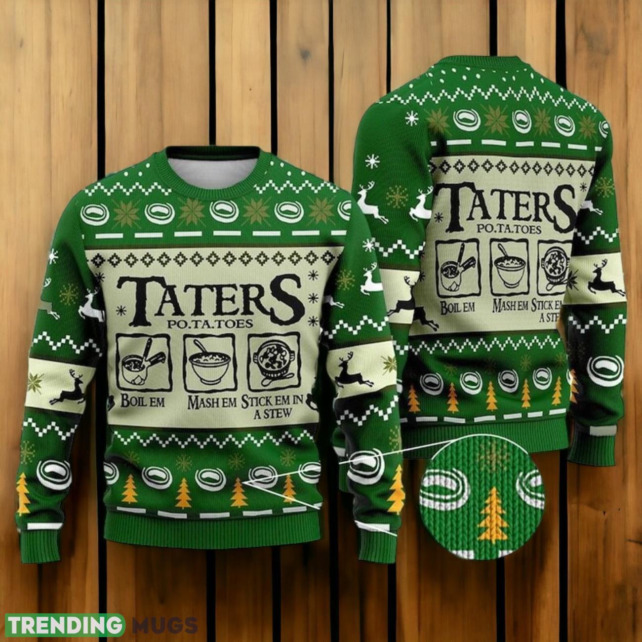 Grated Potatoes Dish 3D All Over Printed T-Shirt, US Frozen Food Ugly Christmas Sweater Product Photo 1 Grated Potatoes Dish 3D All Over Printed T-Shirt, US Frozen Food Ugly Christmas Sweater Product Photo 1