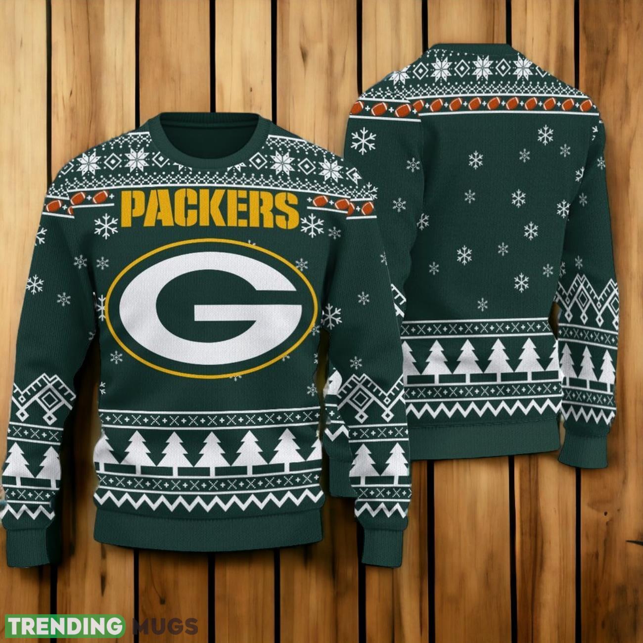 Green Bay Football Ugly Christmas Sweater Product Photo 1 Green Bay Football Ugly Christmas Sweater Product Photo 1